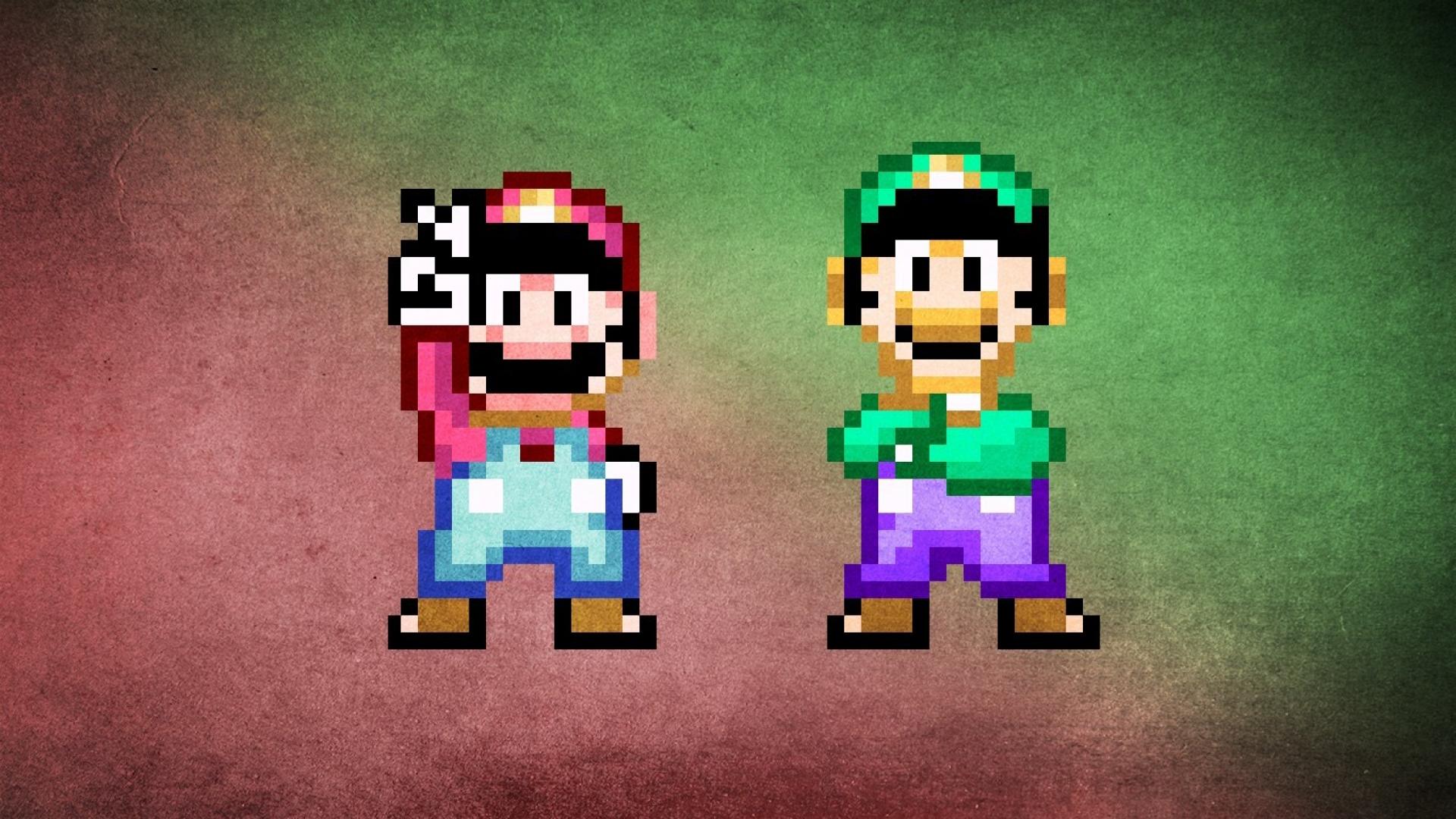 Pixel Mario HD Wallpaper, Background Image
