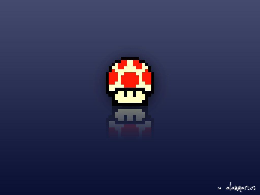 Pixel Mario Mushroom HD Wallpaper, Background Image