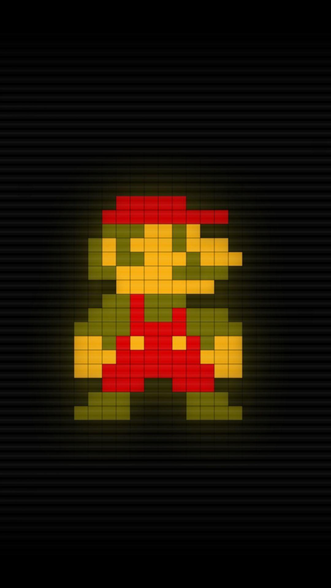 Hd Pixel Art Mario Bros Wallpaper For Mobile (JPEG Image, 1080 × 1920 Pixels) (31%). Character Wallpaper, Mario Bros, Mario