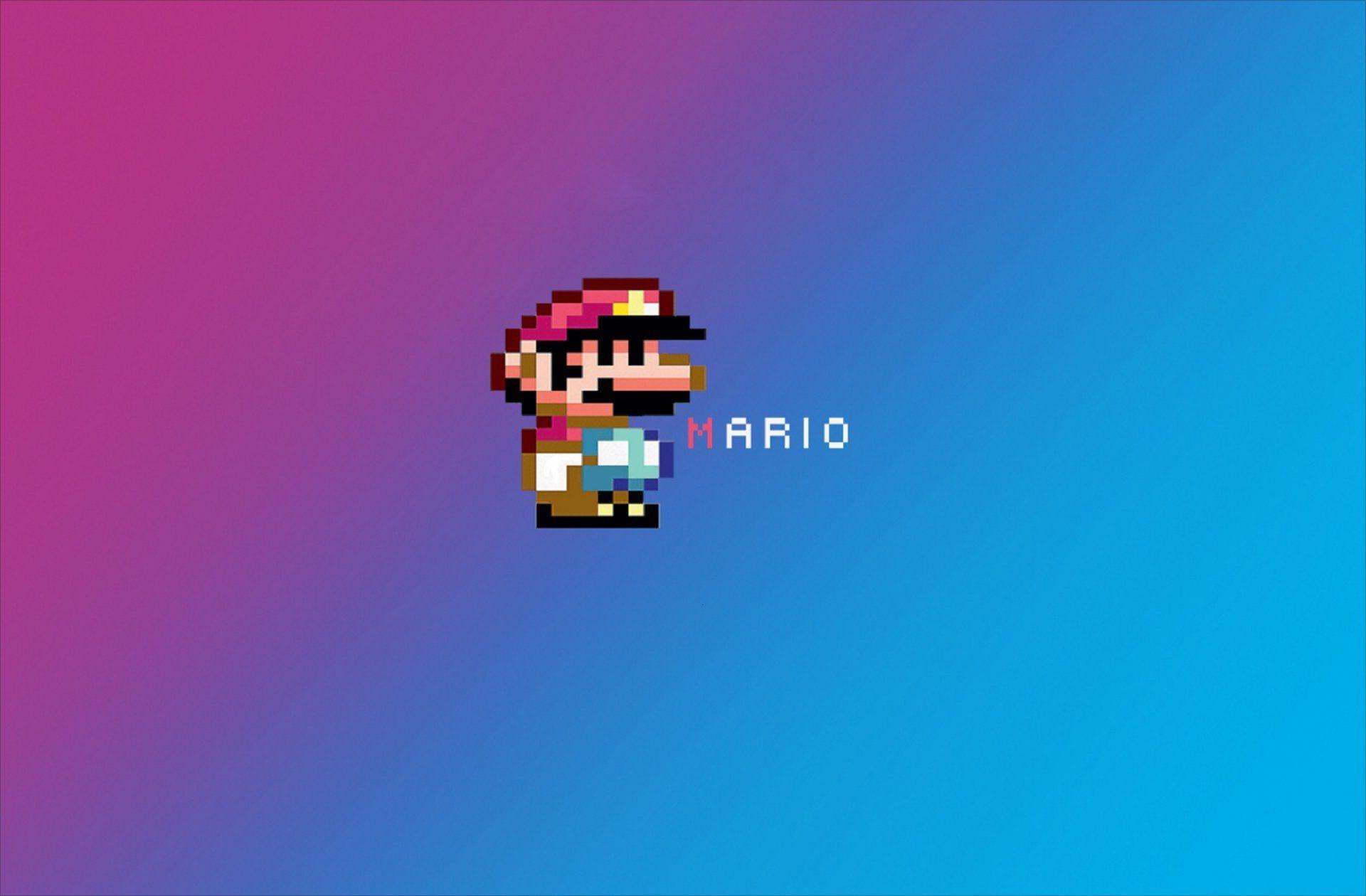 mario pixel character pixelation HD wallpaper