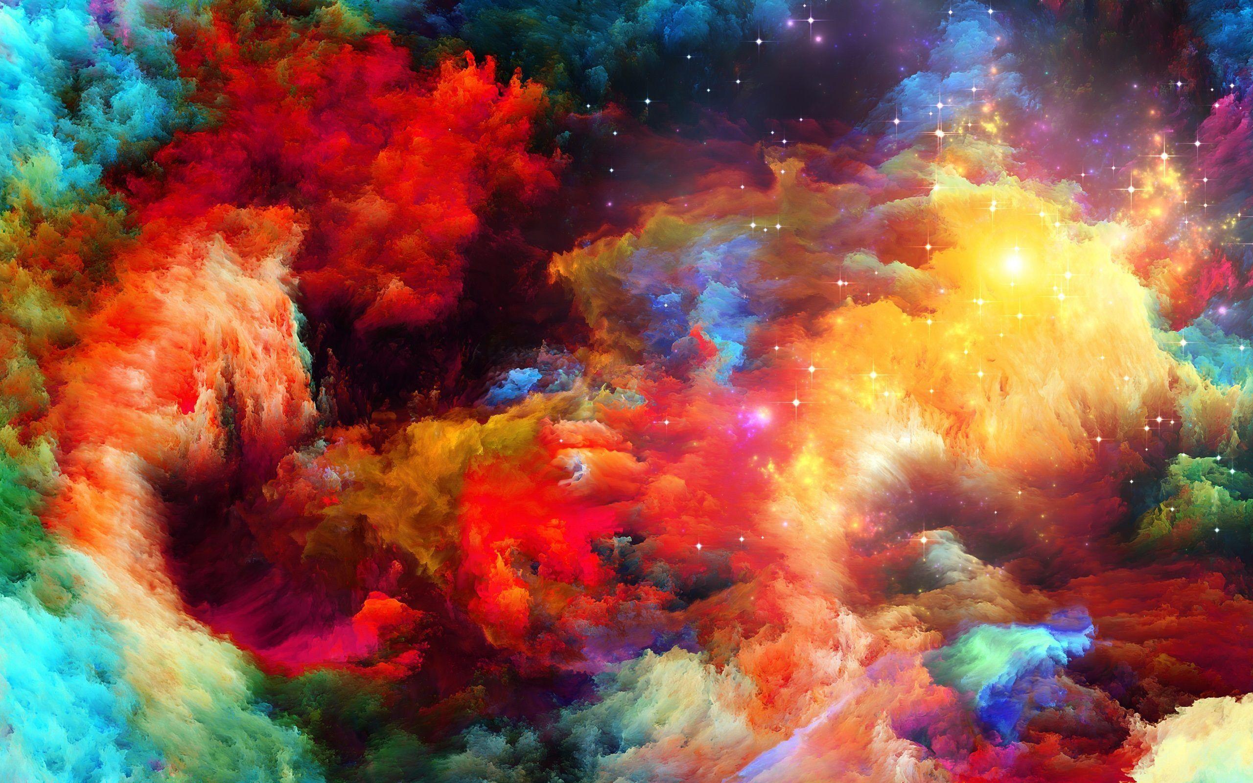 Download 2560x1600 wallpaper abstract, rainbow, color, explosion