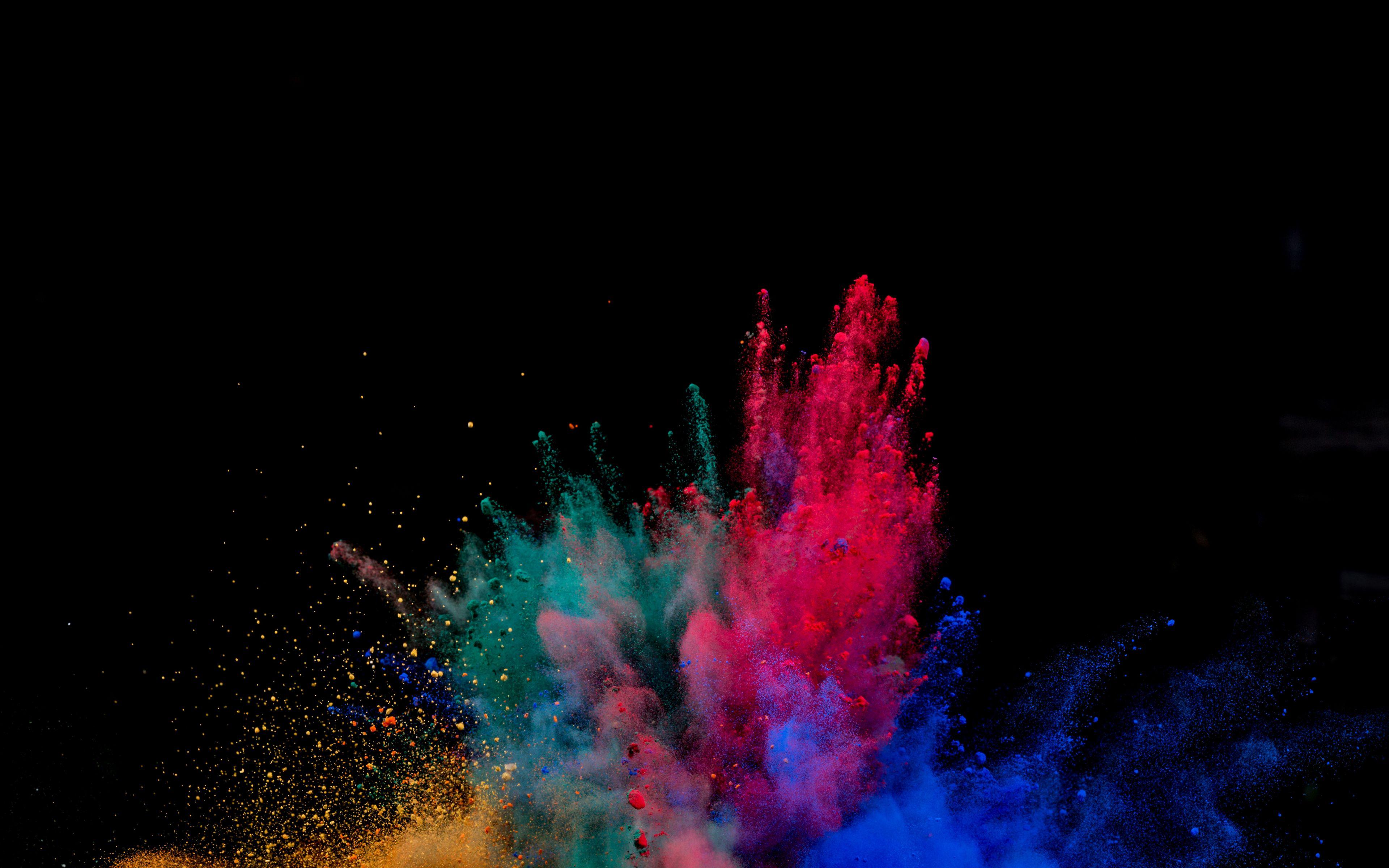 Download 3840x2400 wallpaper colors, blast, explosion, colorful, 4k