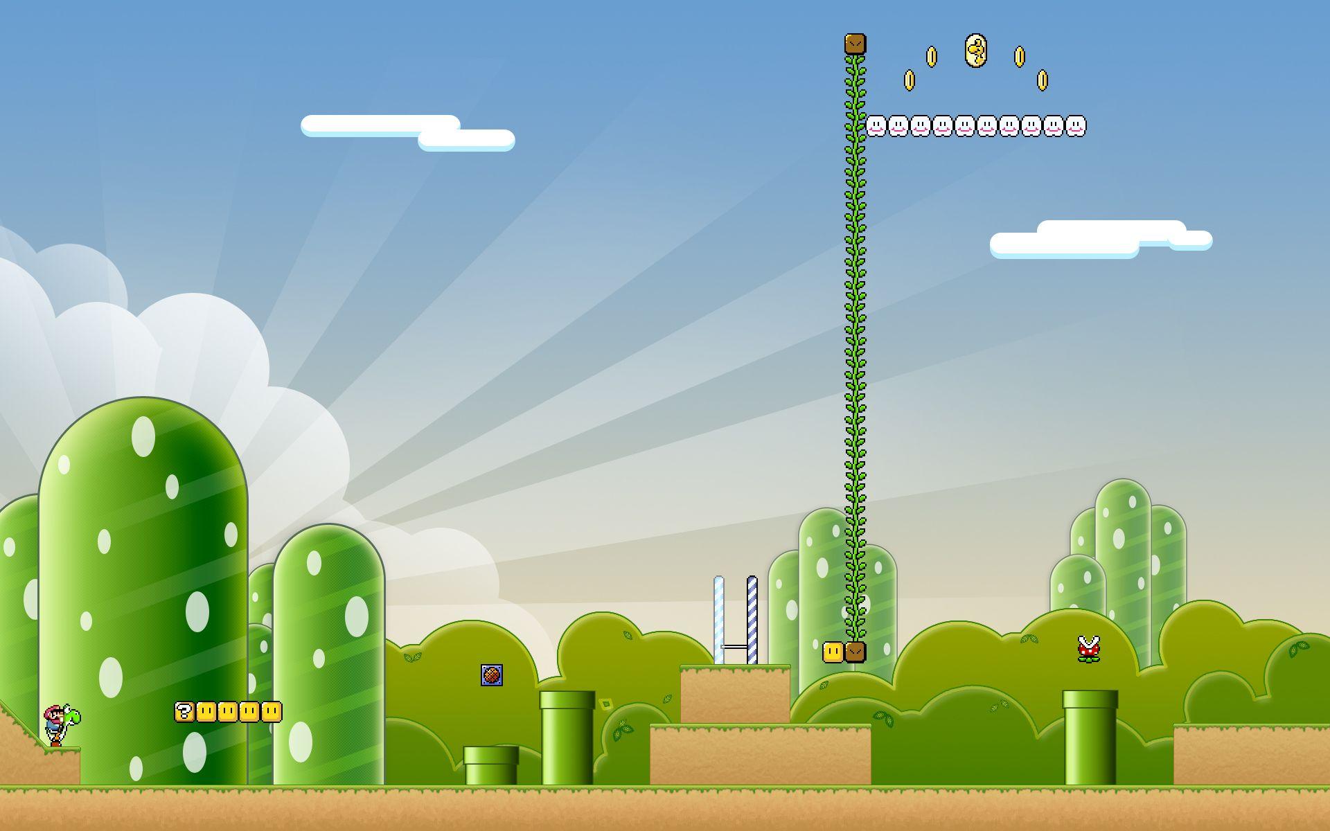 Awesome super mario inspired wallpaper and artwork Design