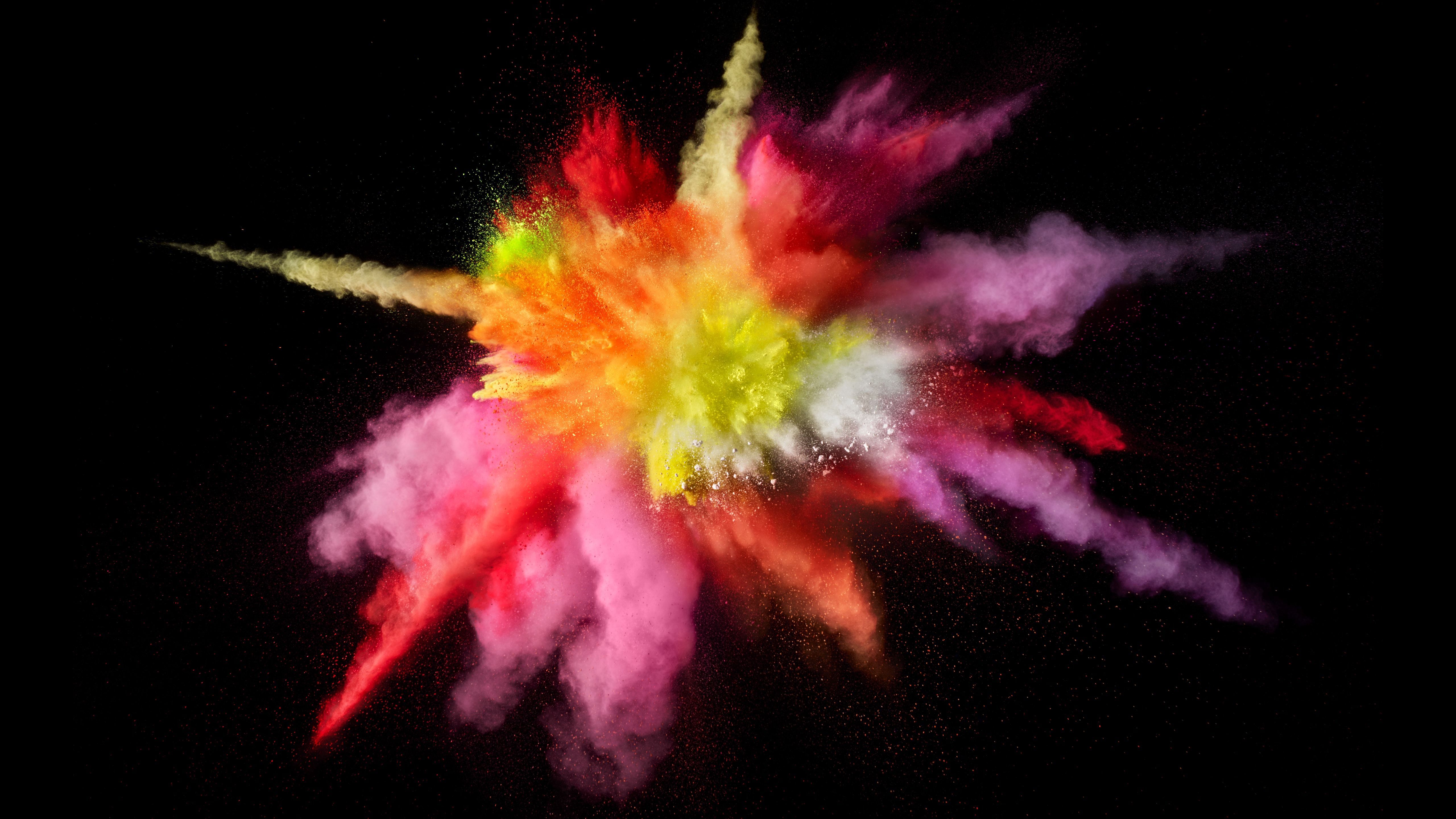 Mac Os Sierra Color Splash Red Explosion 5k. Abstract Desktop