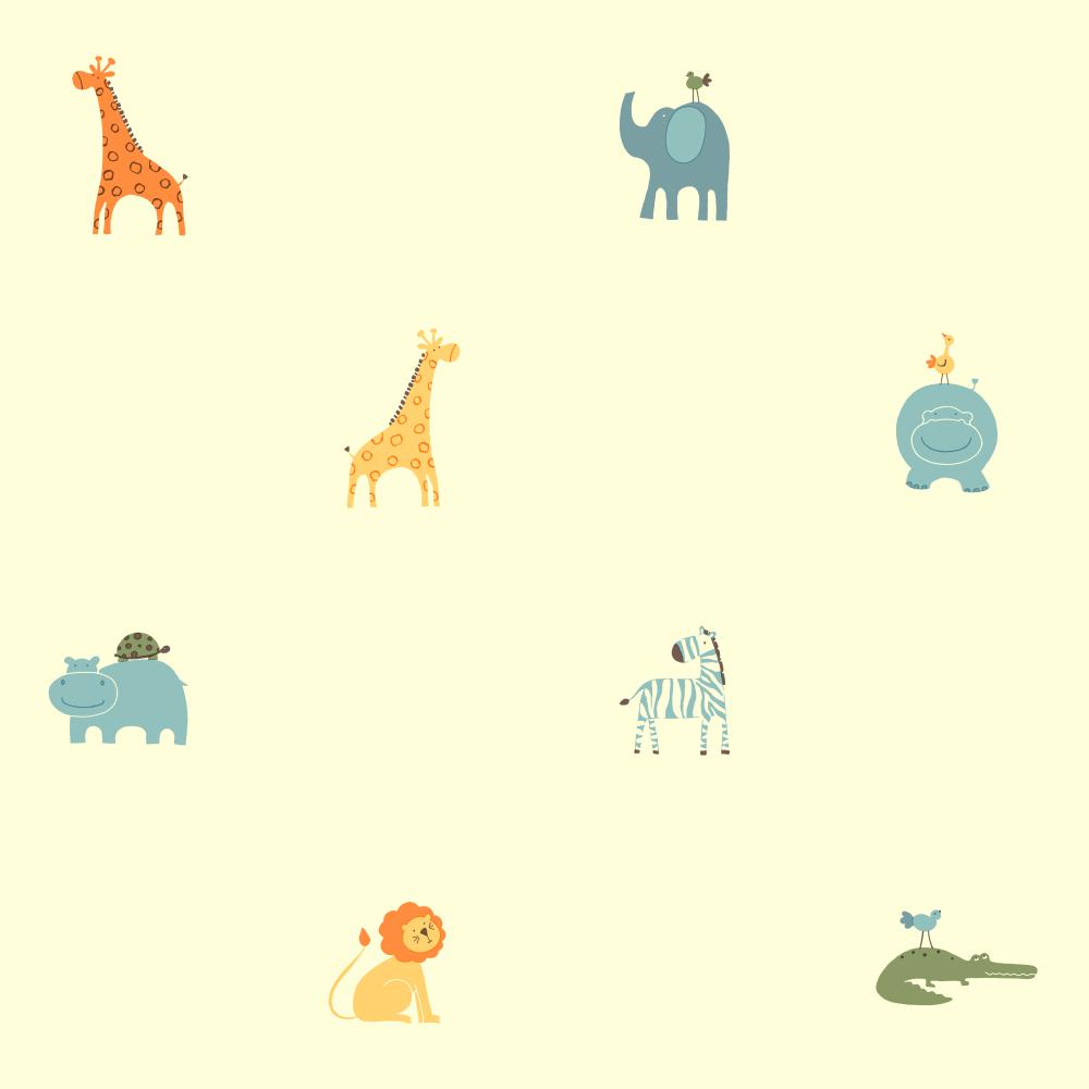 Wallpaper By Topics > Nursery > Zoo Animals & Border