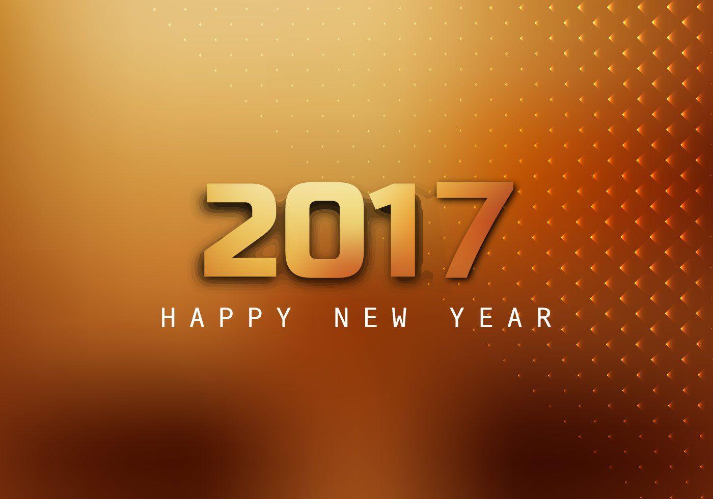 Golden Happy New Year 2017