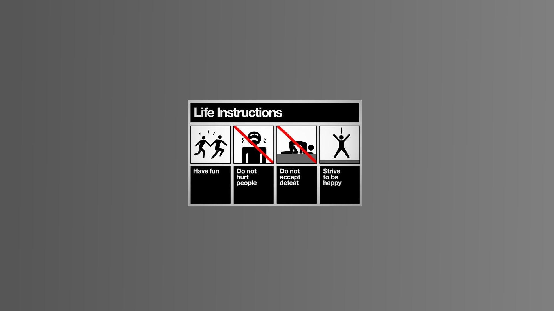 Life Instructions Funny #Wallpaper