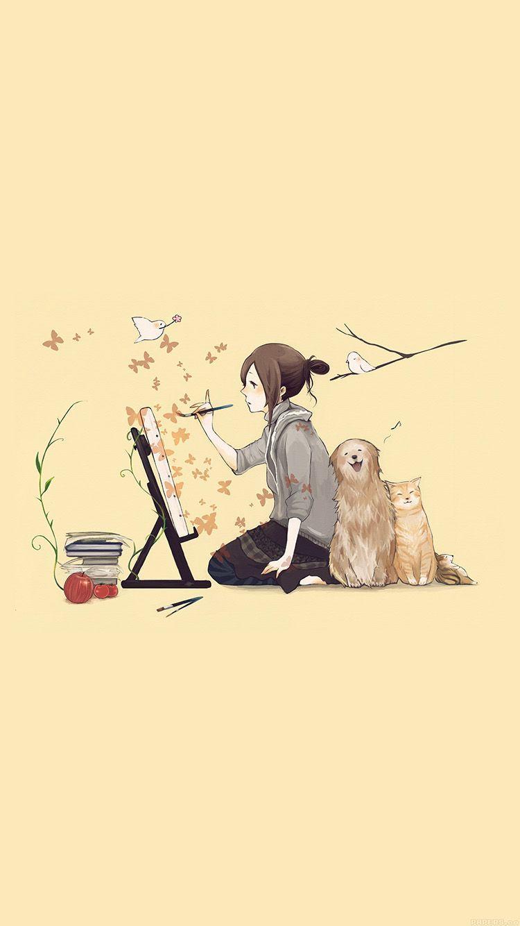 Anime Dog And Cats Wallpaper HD New