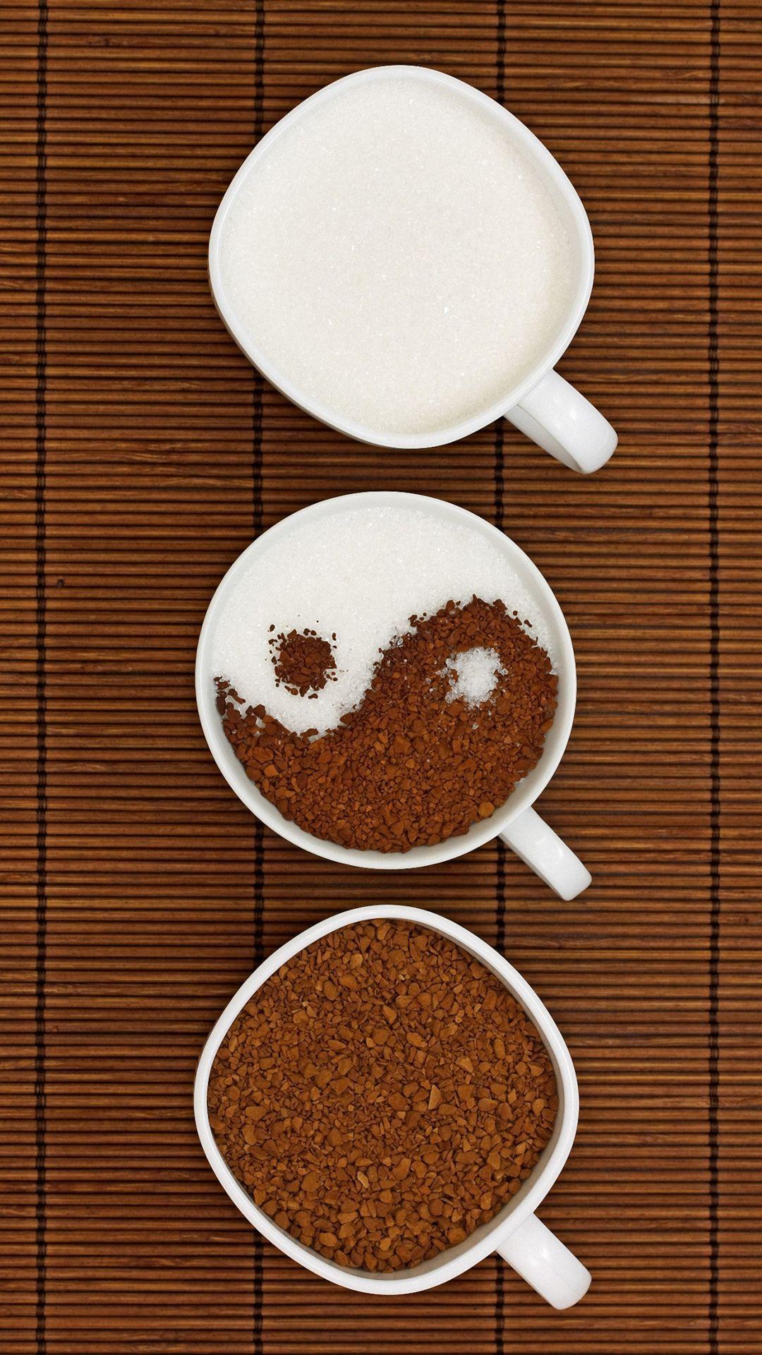 cute yin yang coffee iphone 6 wallpaper HD. Cool Wallpaper