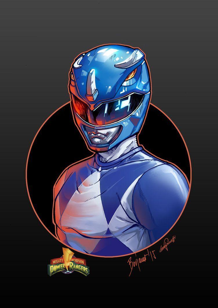 Mighty Morphin Power Rangers. Poster (colors) Blue
