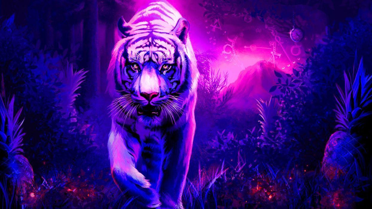 TIGER cat predator cats fantasy asian oriental nature jungle