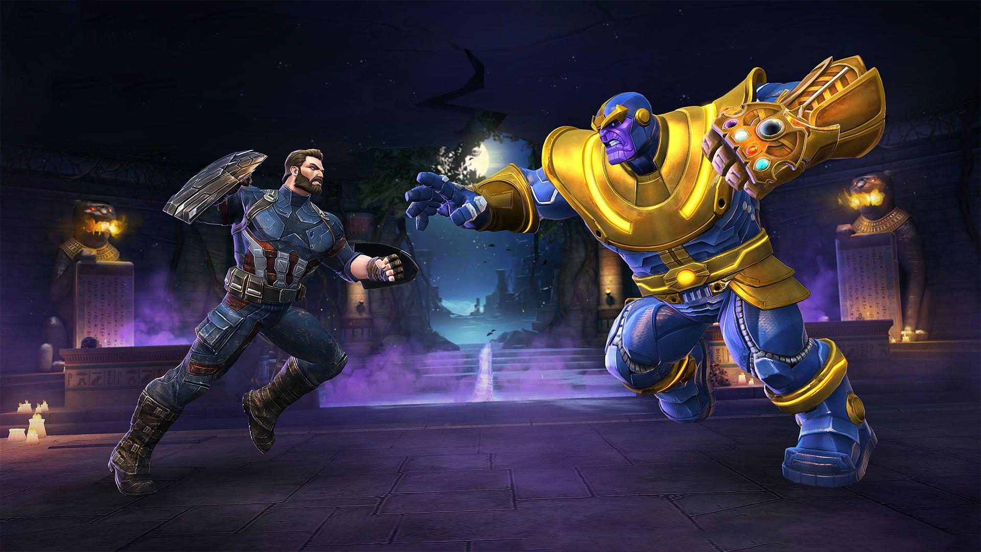 Captain America And Thanos In Marvel Contest Of Champions, HD Games