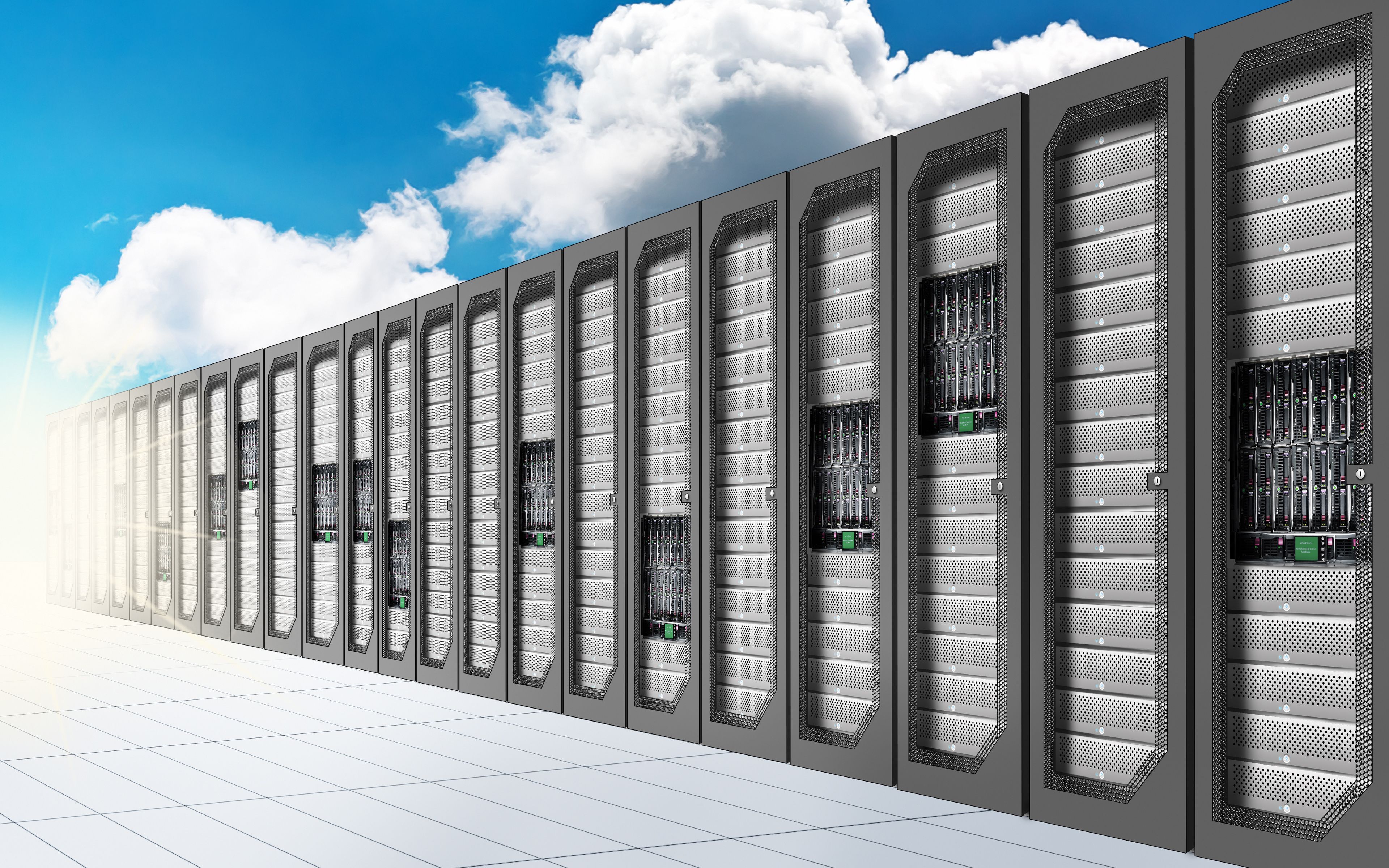 Download wallpaper servers, data center, 4k, cloud technologies