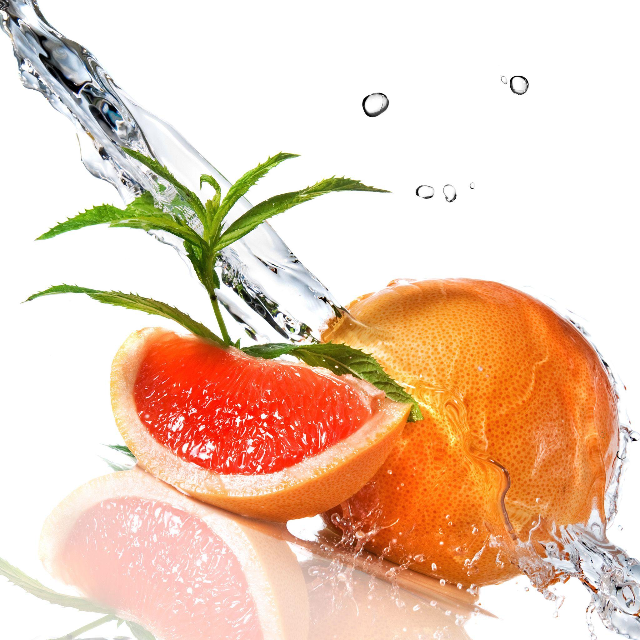 Grapefruit leafy water tapping iPad Air 2 Wallpaper. iPad Air 2