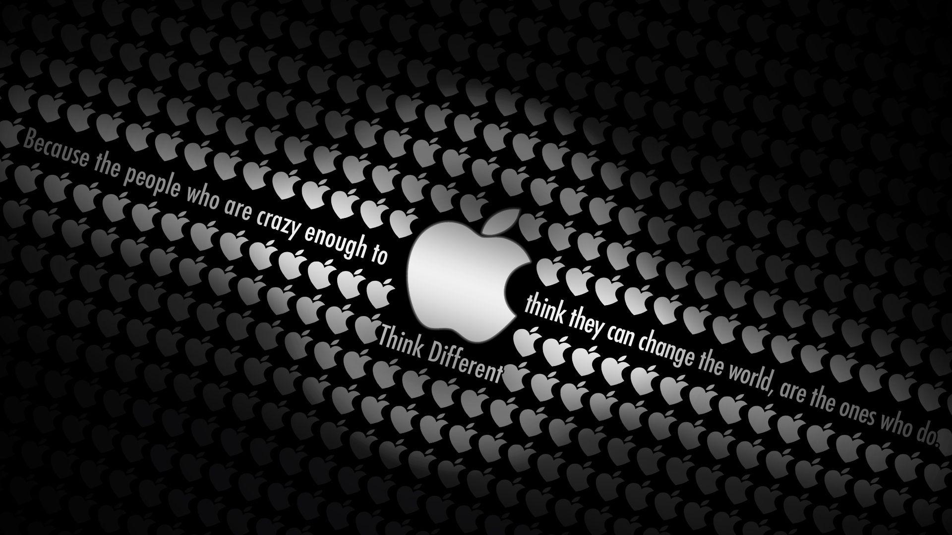 Wallpaper Apple Logo Black and White