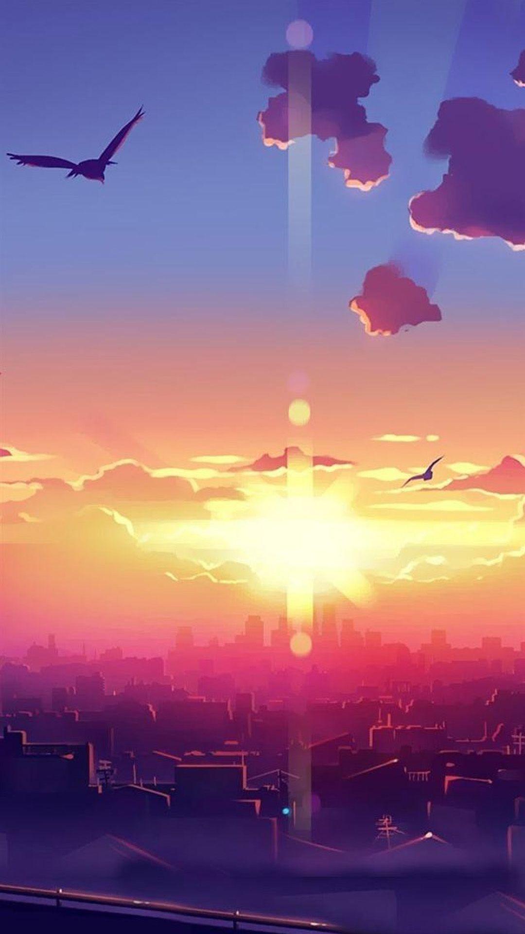Purple sunset Galaxy Note 3 Wallpaper