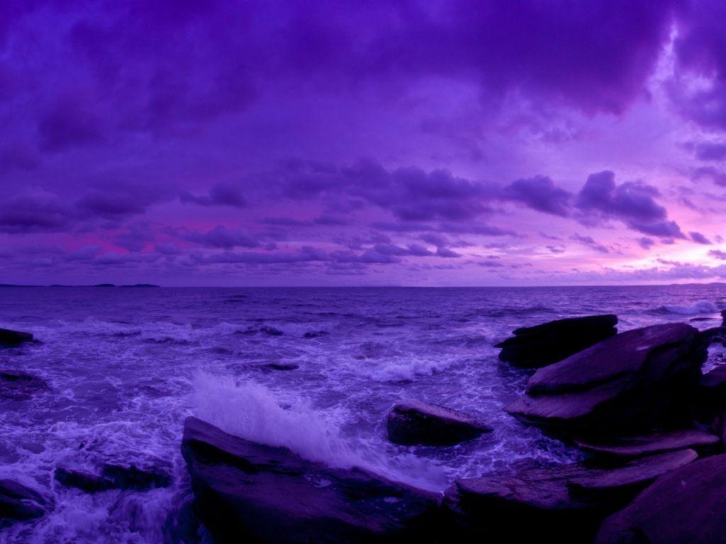Purple Sunset. Purple Sunset. Wallpaper Stocks. Dark purple wallpaper, Purple sunset, Beach sunset wallpaper