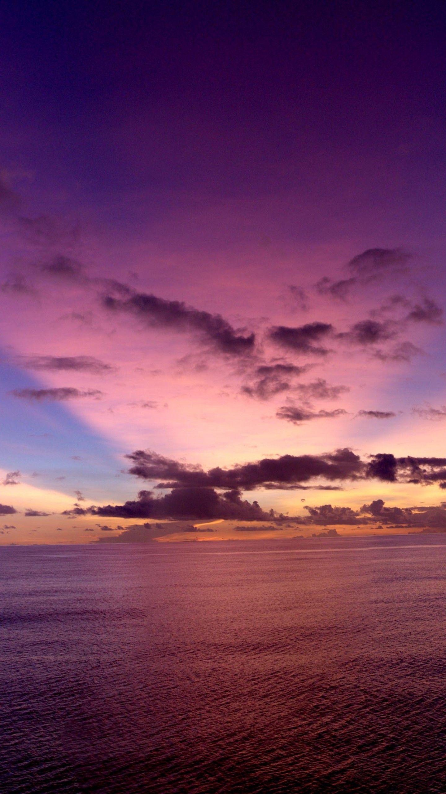Wallpaper Pacific ocean, 5k, 4k wallpaper, sunset, purple, rays