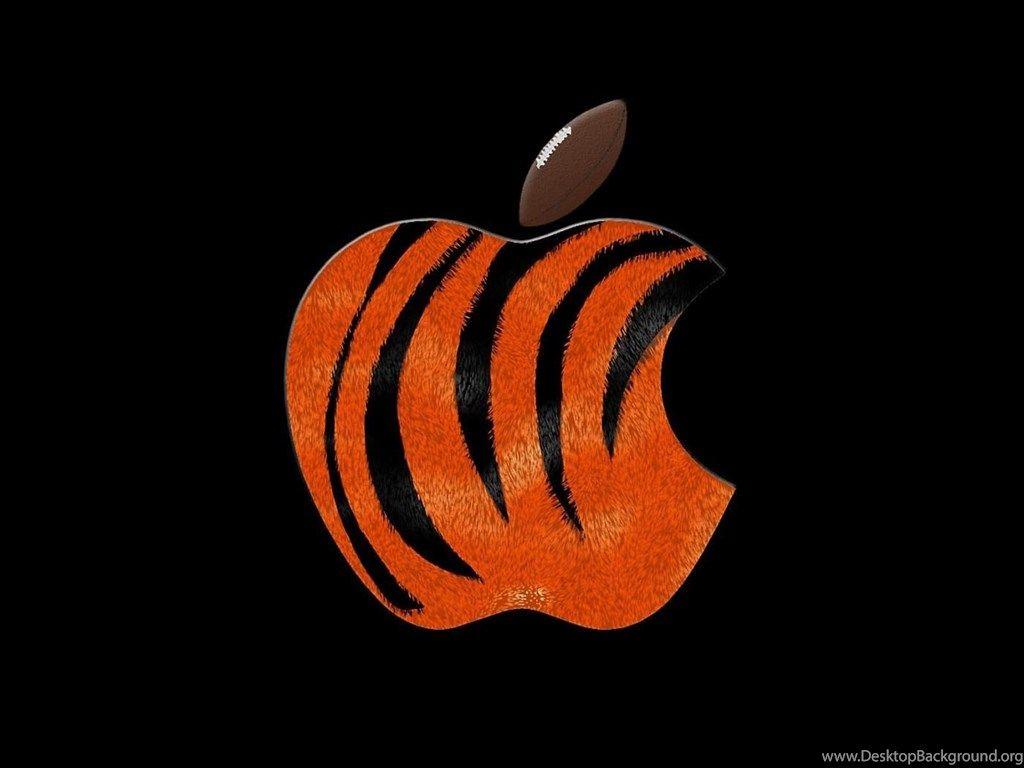 Wallpaper Windows Xp Black X Cool HD Tiger Skin On Apple Logo