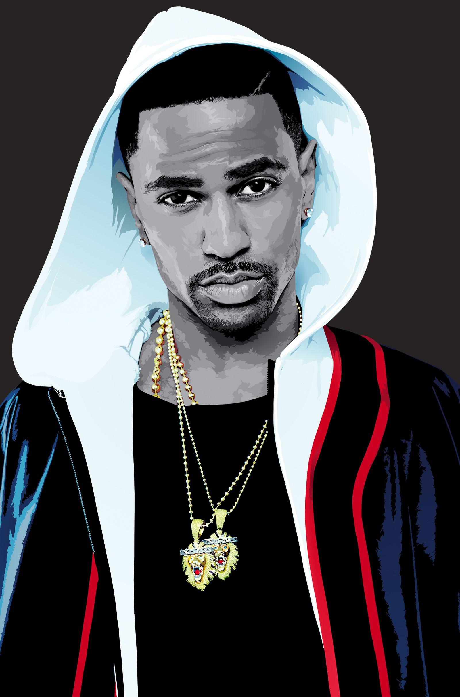 Vector portrait of rapper, Big Sean. Artist Simeon Elson. #Hip #Hop