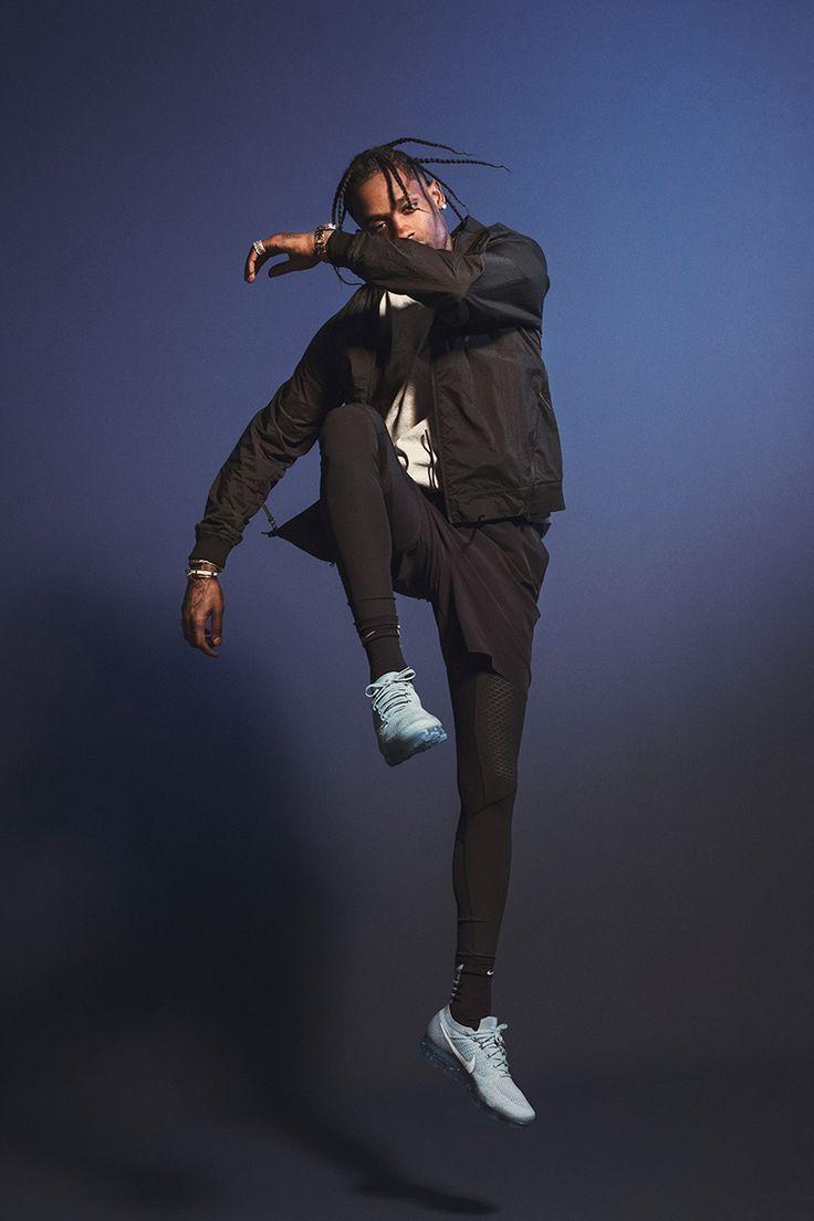 Travis Scott on his new Nike Air VaporMax Campaign. Men's style