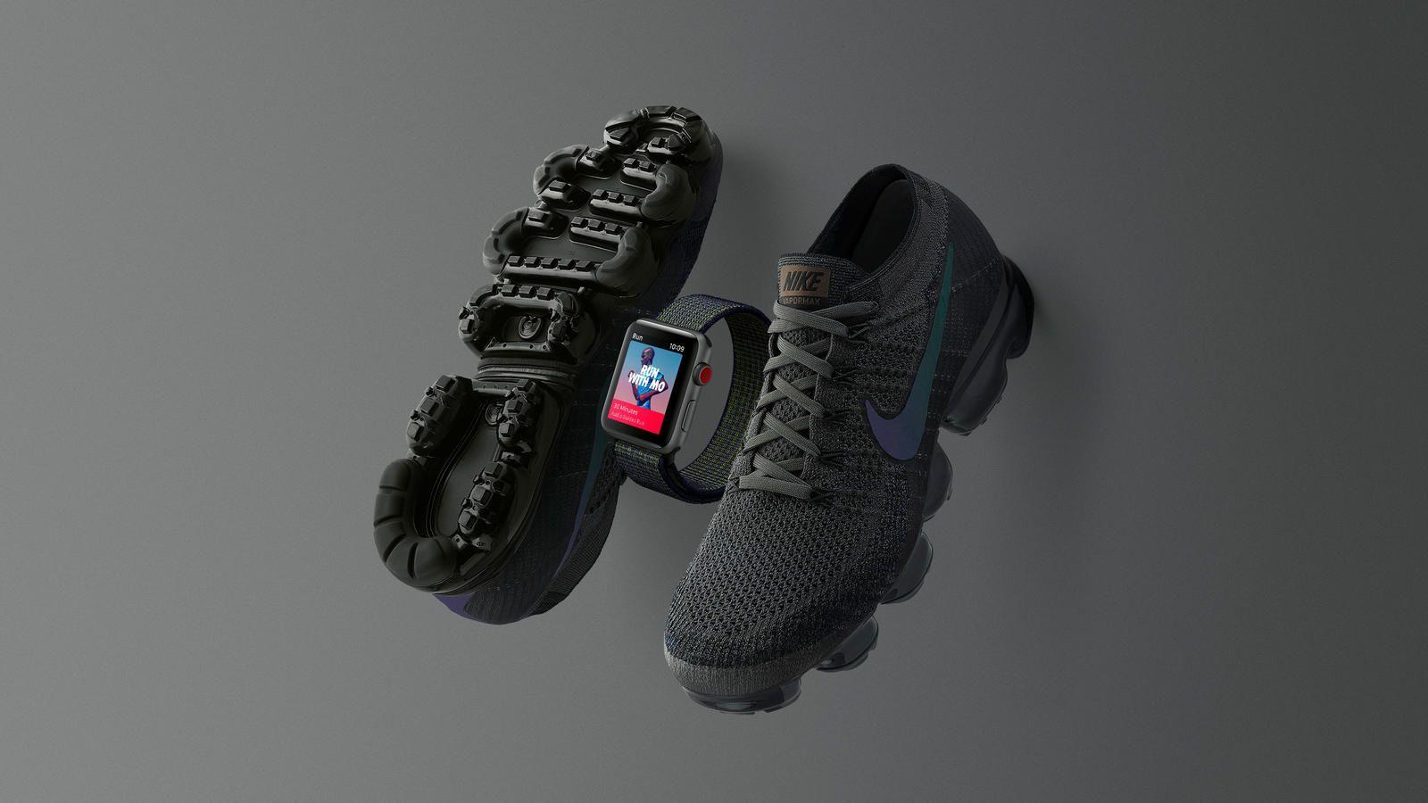 Run Stealth With Midnight Fog Nike Apple Watch and Nike Air Vapormax