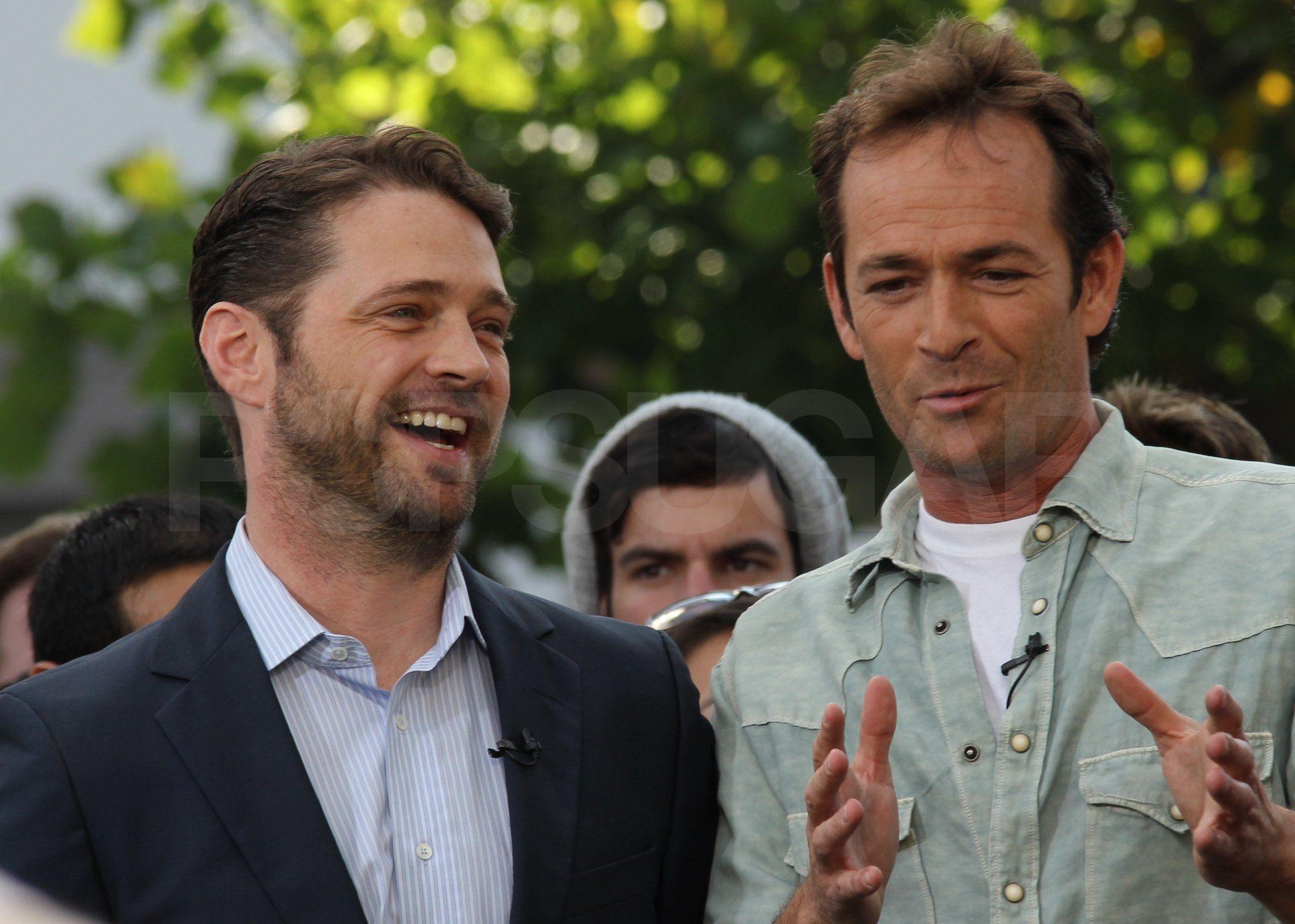 Picture of Luke Perry and Jason Priestley Together at The Grove