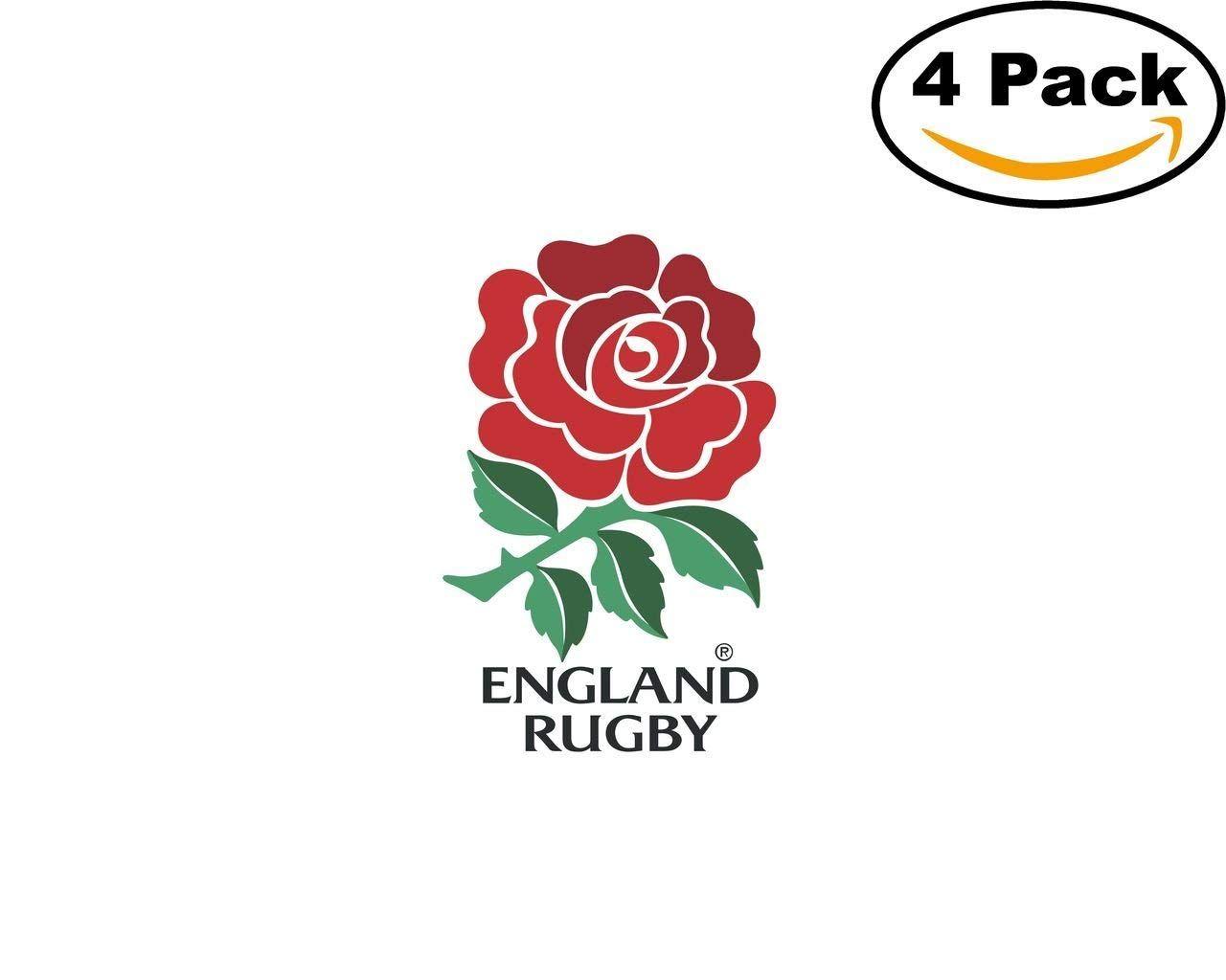 England Rugby 4 Stickers 4X4 inches Car Bumper Window