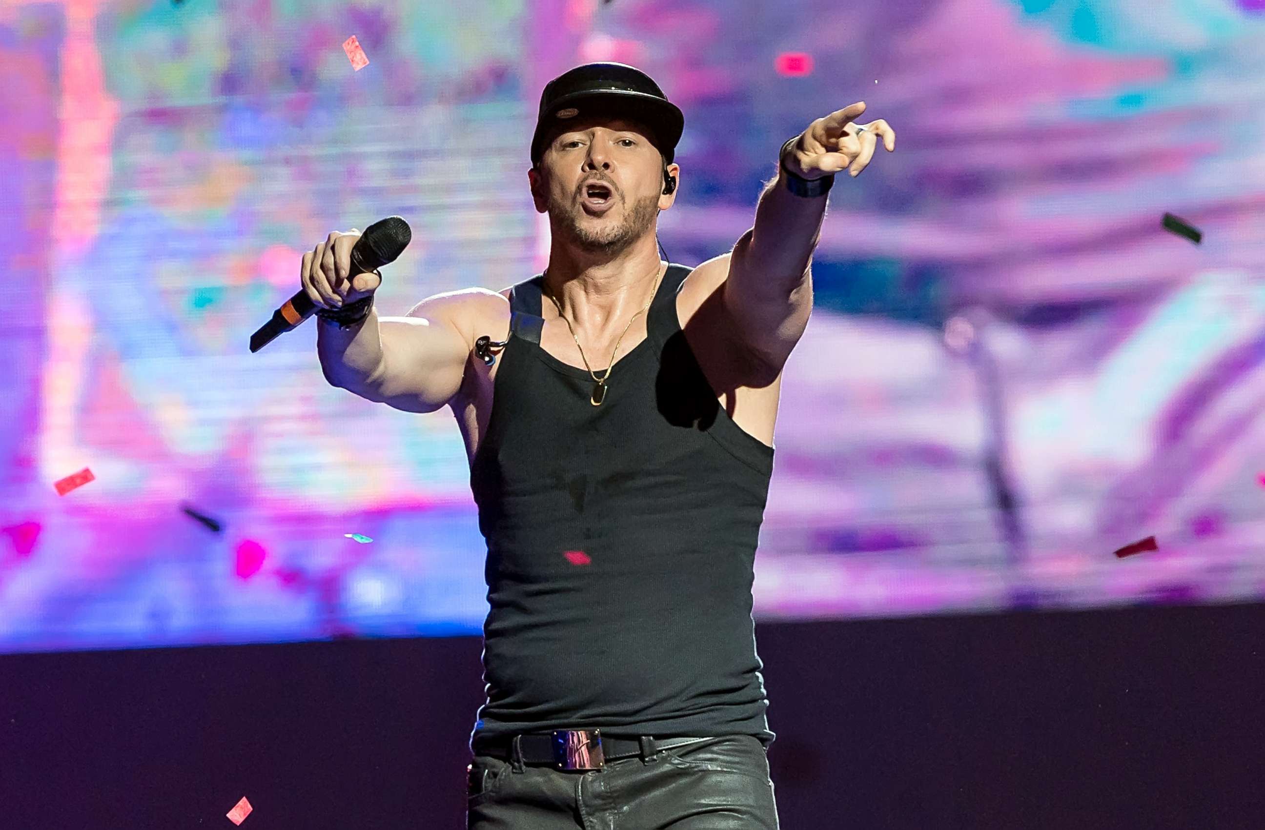 PHOTO: Donnie Wahlberg of New Kids On The Block performs during 'The