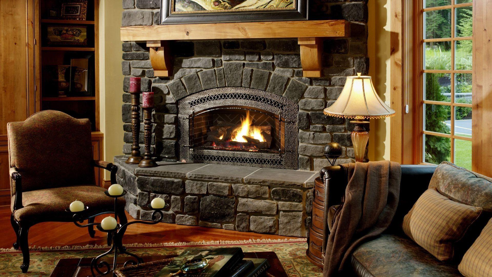 Living Room Fireplace Wallpaper. Baci Living Room