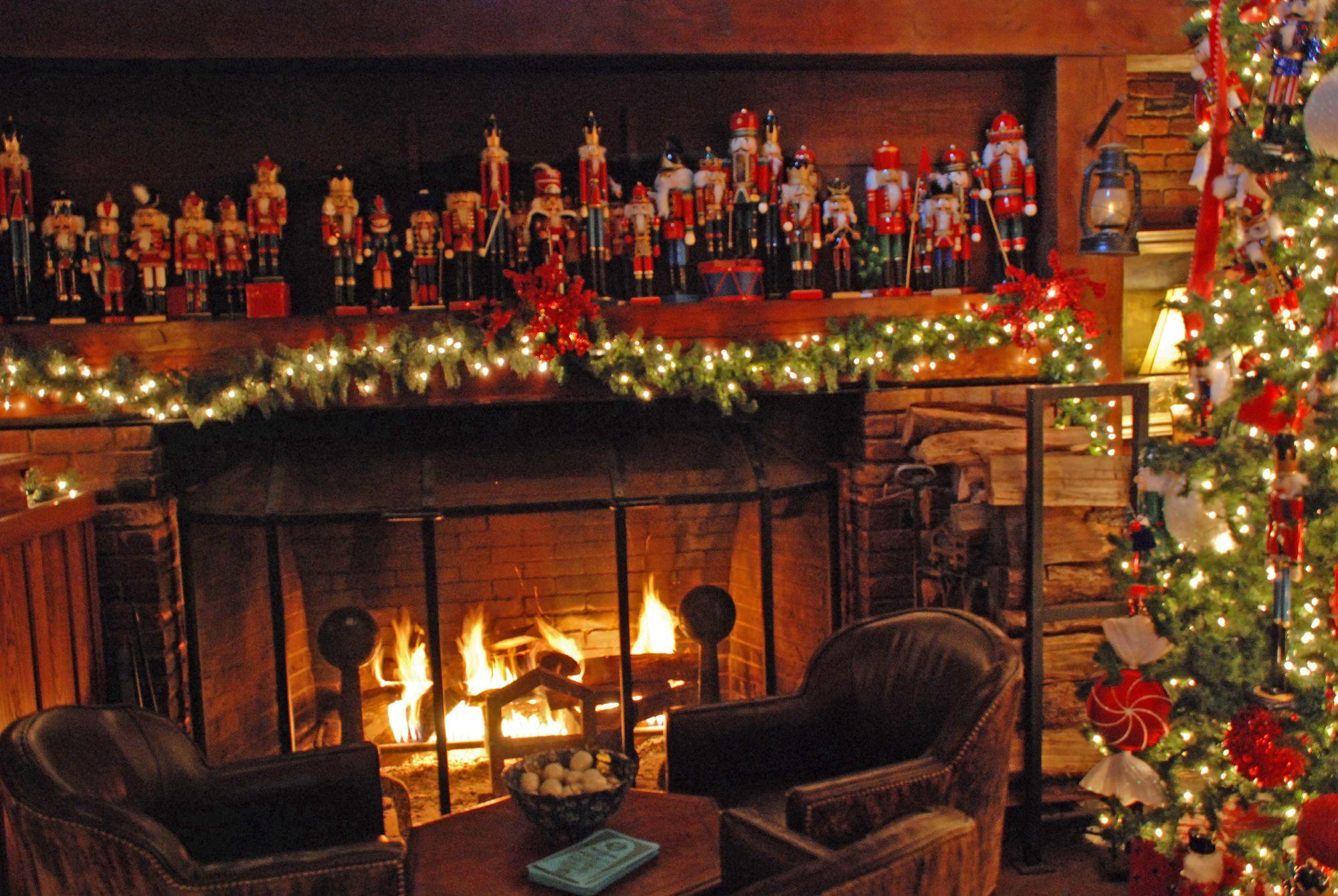 christmas fireplace background Gallery