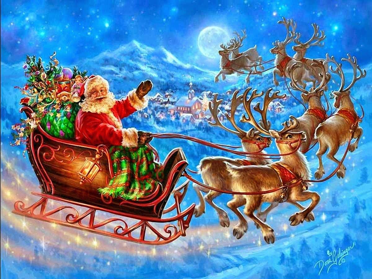 Santa Claus Is Coming to Town Wallpaper