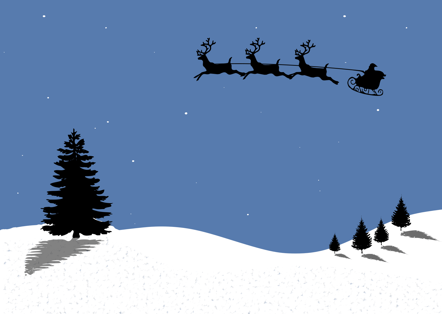Santa Sleigh Wallpaper - Holiday Christmas Wallpaper Wallpaper_2