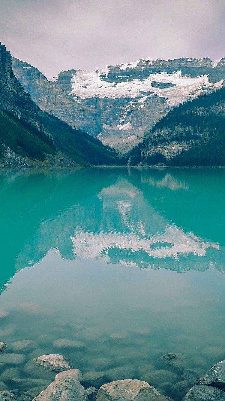 iPhone7papers lake blue louise green water nature