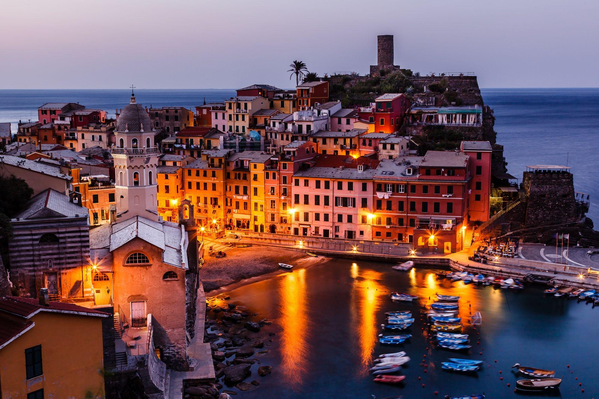 Wallpaper Gulf of Genoa, Italy, panorama, coast, Cinque Terre