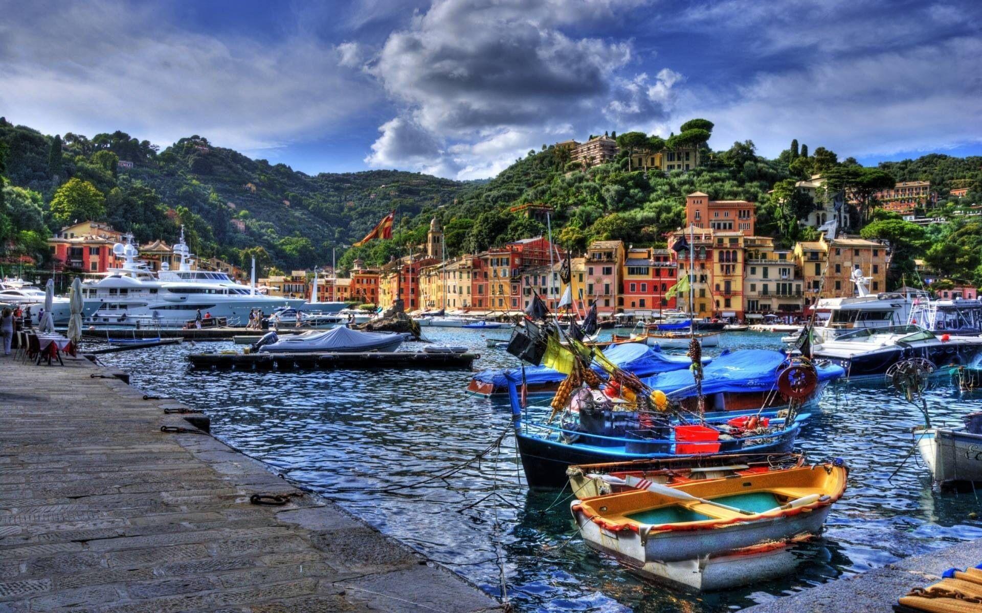 iPhone Portofino Italy Wallpaper Pictureque Harbor