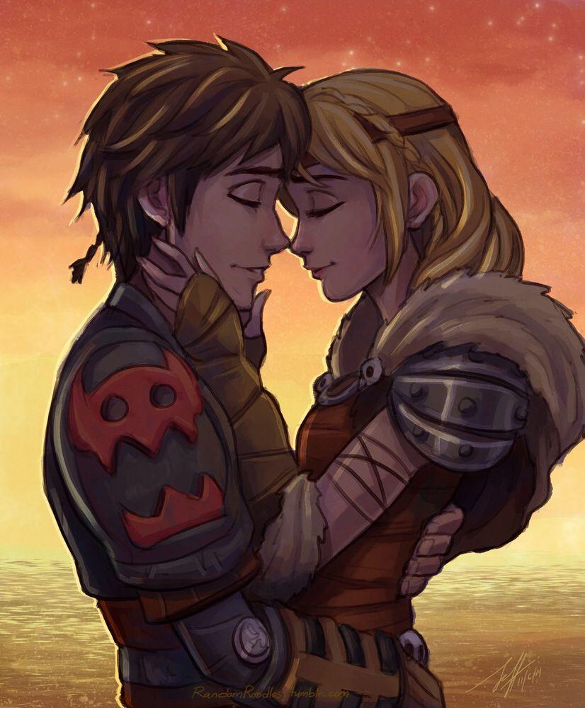 Hiccup and Astrid kissing - How To Train Your Dragon wallpaper - Cartoon  wallpapers - #26682