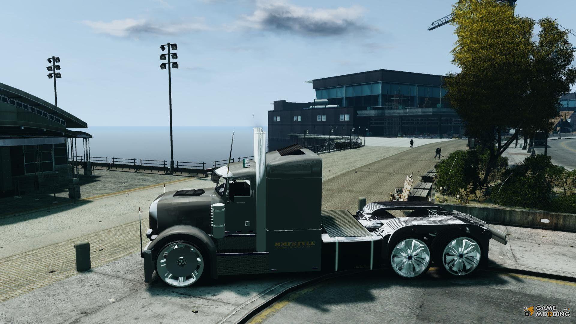 Semi trucks tractor rigs videogames gta grand theft auto peterbilt