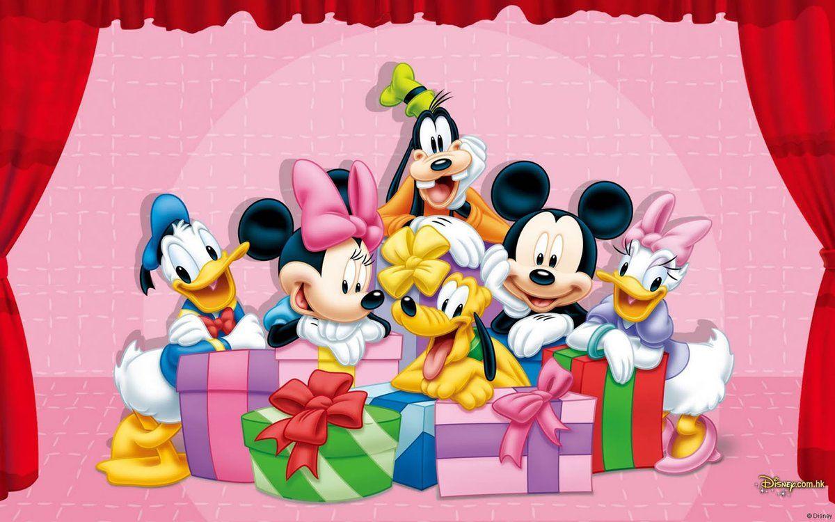 birthday wallpaper mickey mouse and friend Wallpaper