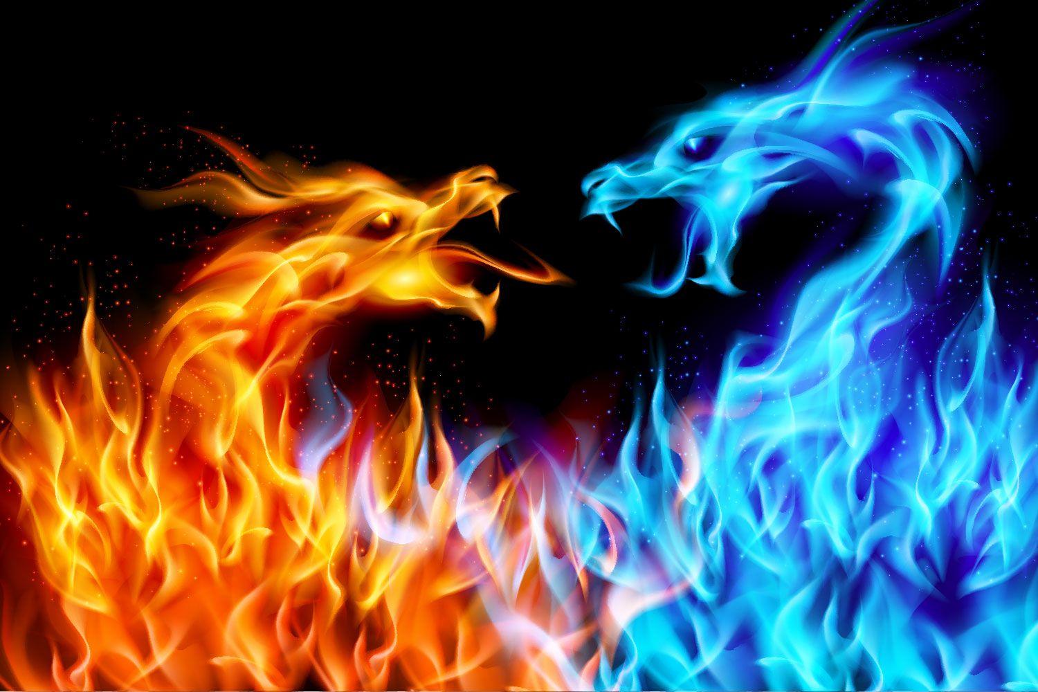 Fire Ice Dragons Wallpaper