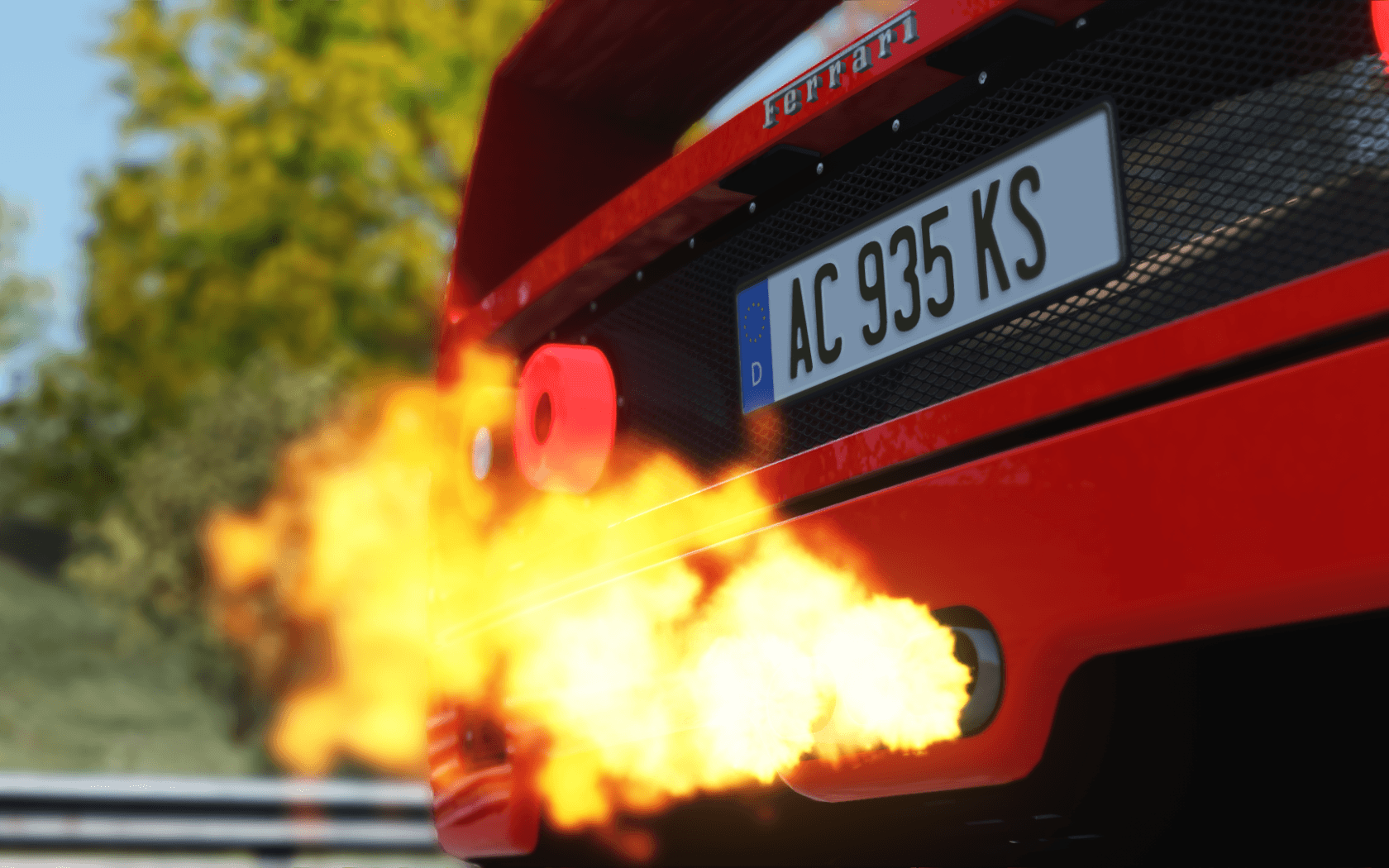 Download 1680x1050 Ferrari F Fire, Assetto Corsa, Back View, Cars