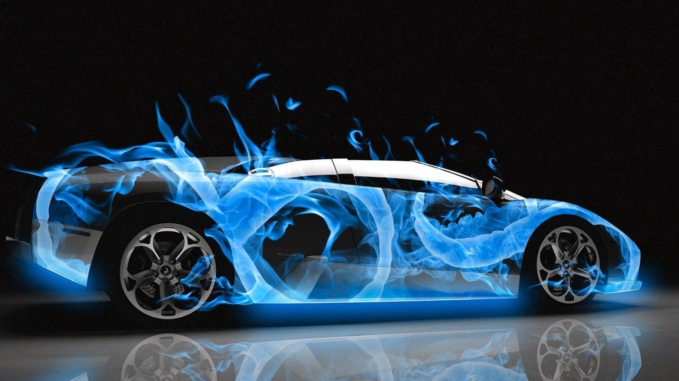 Lamborghini Diablo. Lamborghini Murcielago Blue Fire Abstract Shop