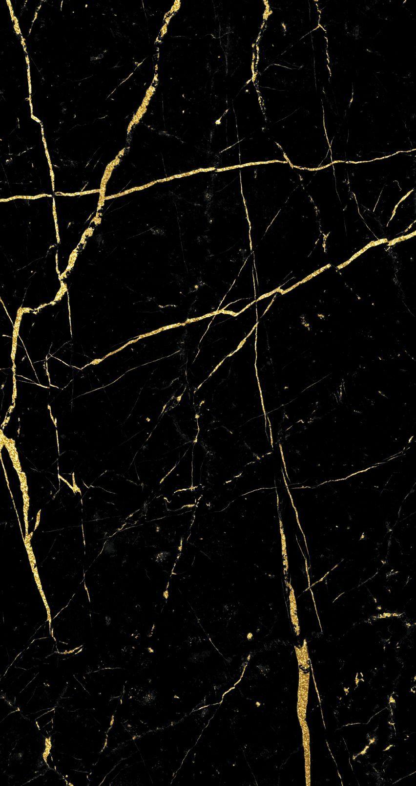 Wallpaper IPhone6 Black Gold Marble 852×608 Pixels