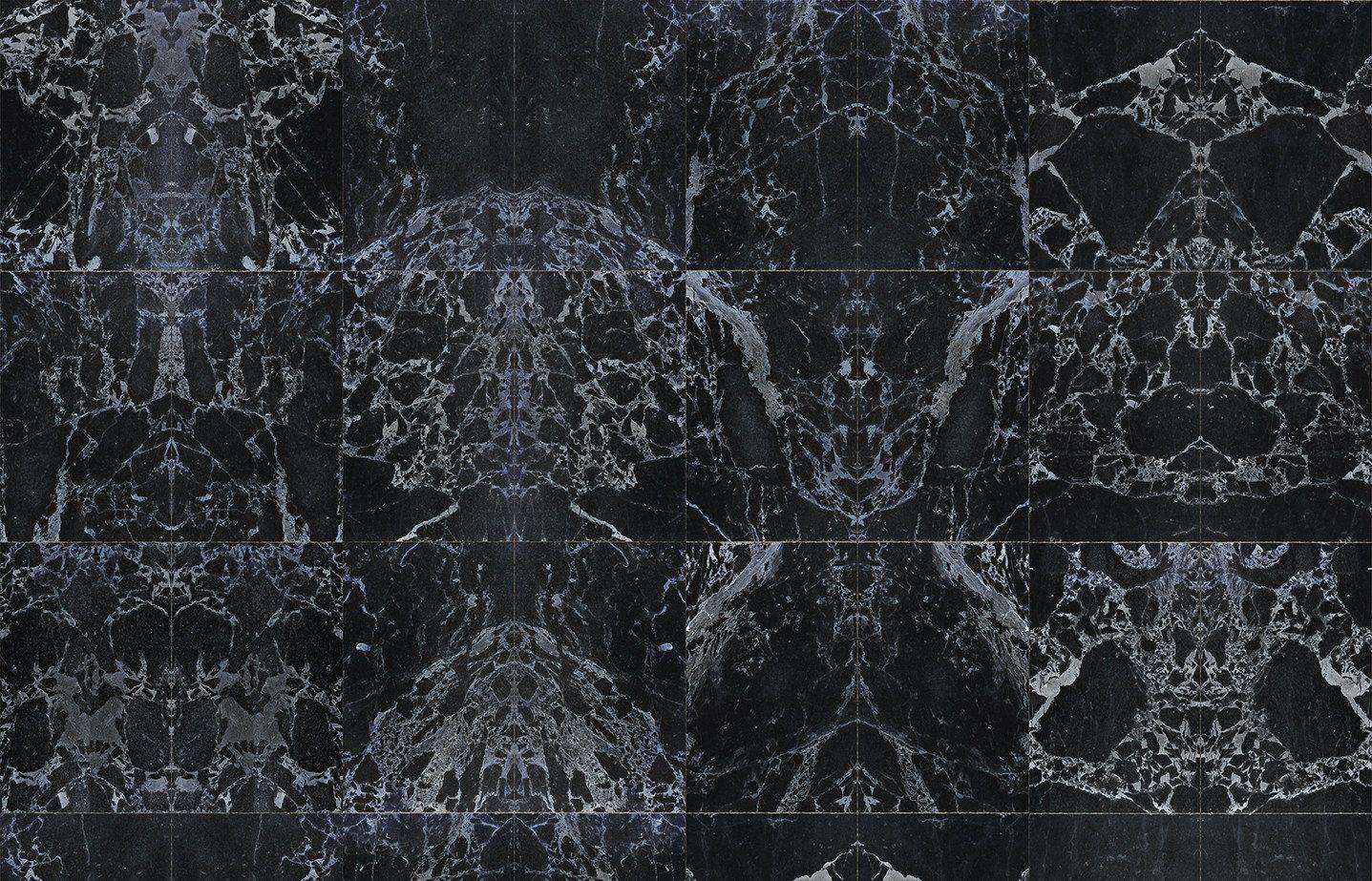 Black Marble Wallpaper design by Piet Hein Eek for NLXL Wallpaper