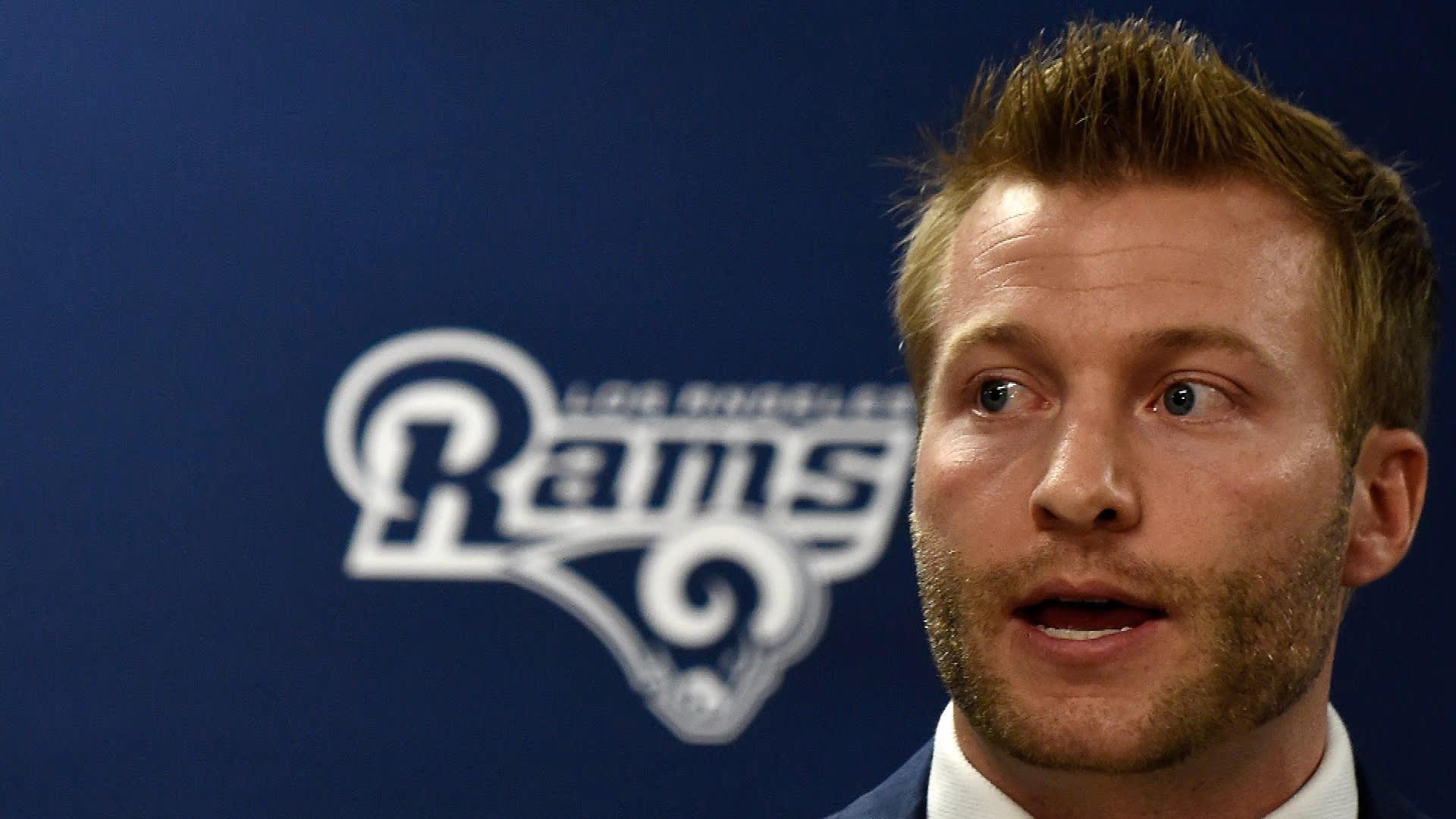 Los Angeles Rams' Sean McVay on playoff experience, catch rule. NBC