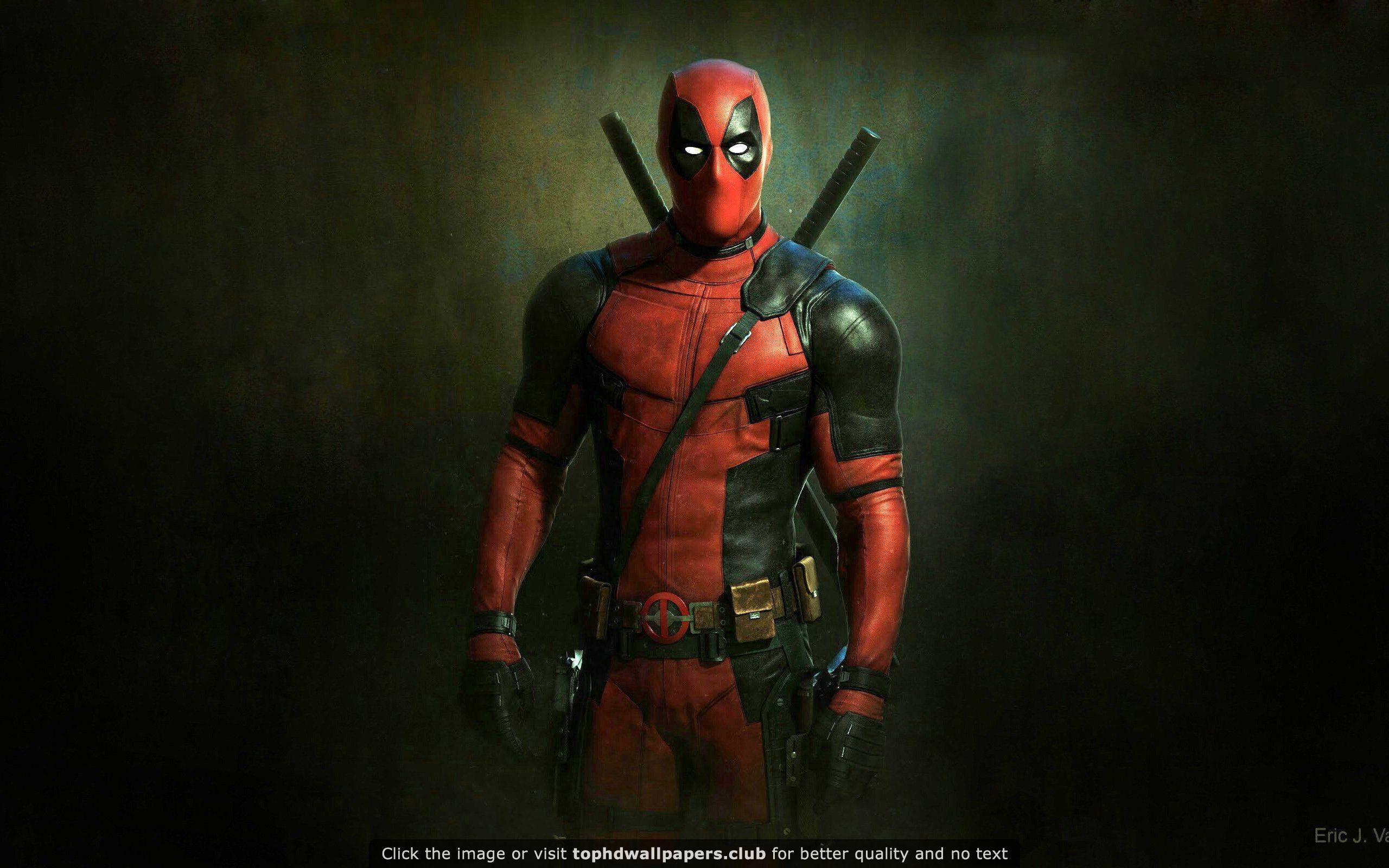 Deadpool on a Dark Background 4K or HD wallpaper for your PC, Mac or