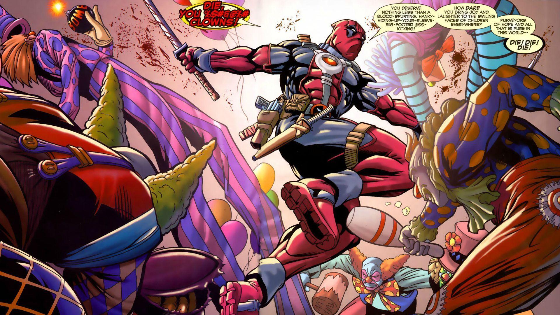 Download the Deadpool vs Clowns Wallpaper, Deadpool vs Clowns iPhone