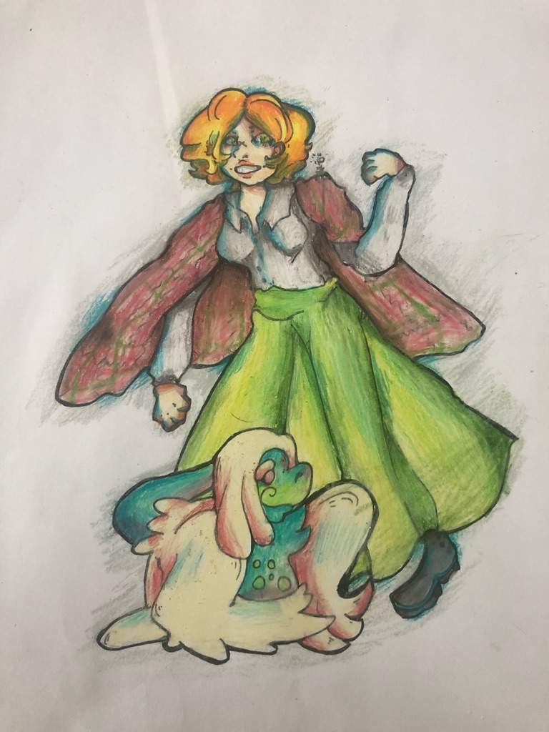 A Girl and her Drampa. Pokémon Amino