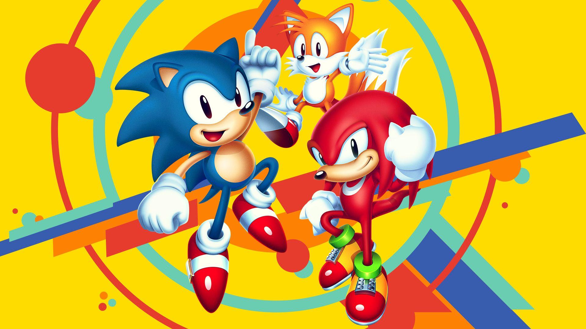 Sonic, Tails i Knuckles. Wallpaper from Sonic Mania
