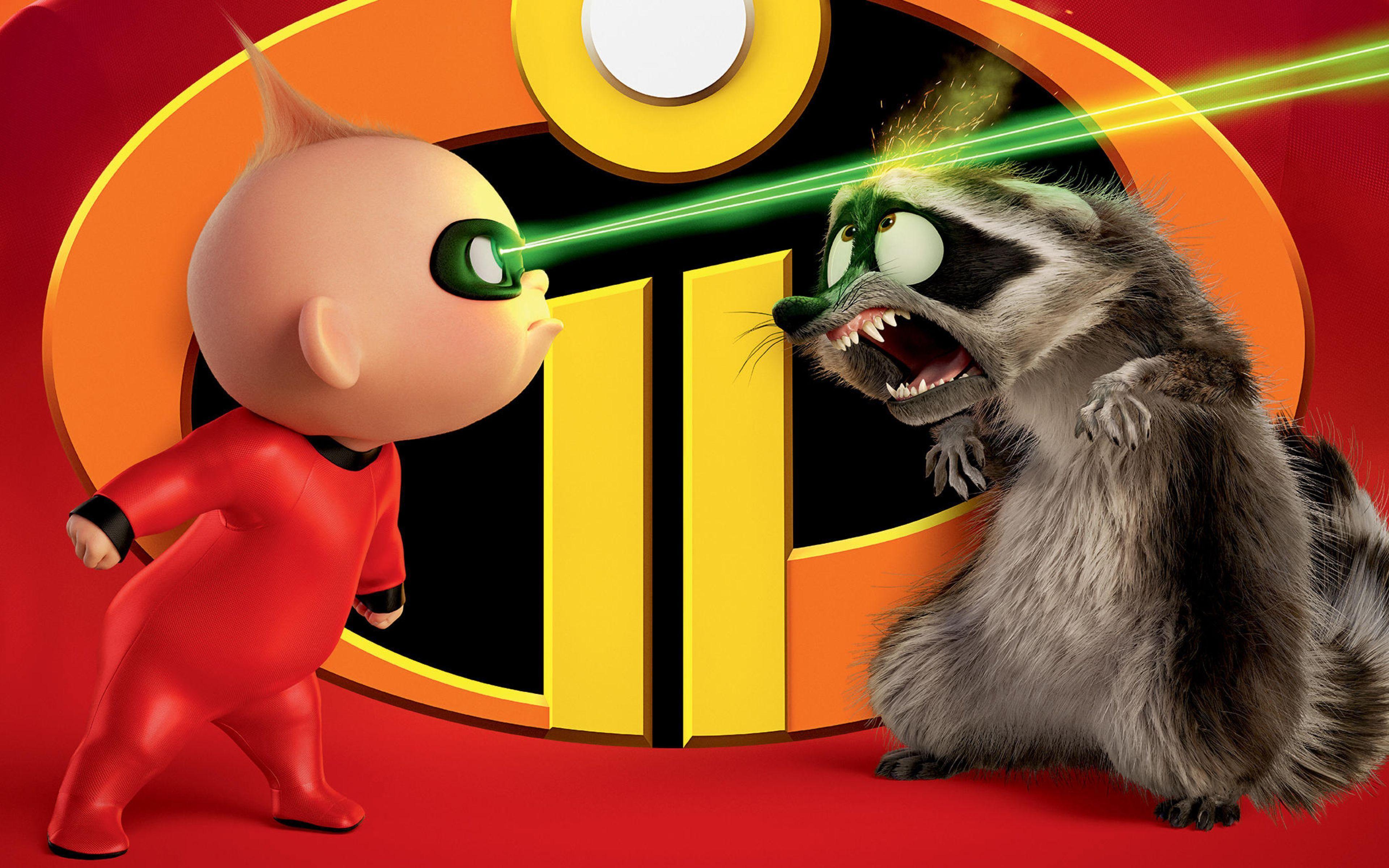 Jack Jack Parr And Raccoon In The Incredibles 2 In 3840x2400